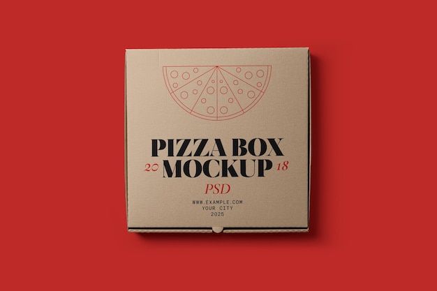 Mockup della scatola della pizza