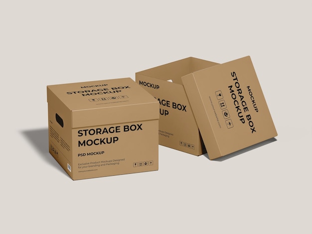 Mockup della scatola di archiviazione