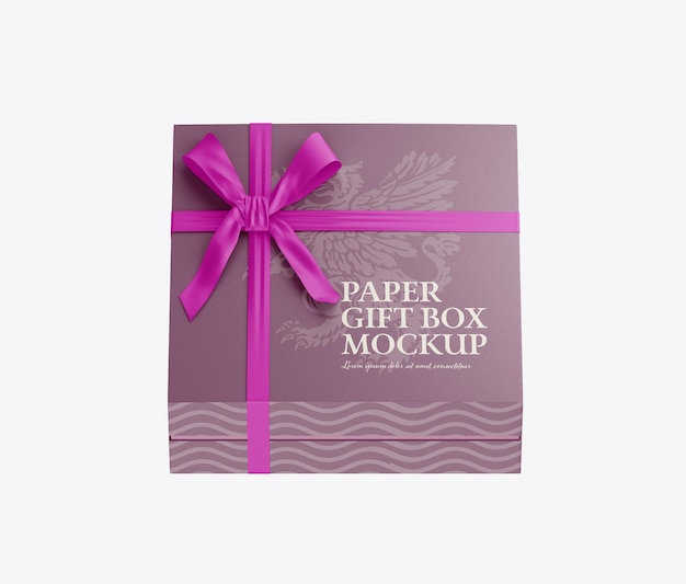 Mockup della scatola regalo con Mockup dell'arco