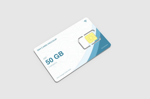 Mockup della scheda SIM