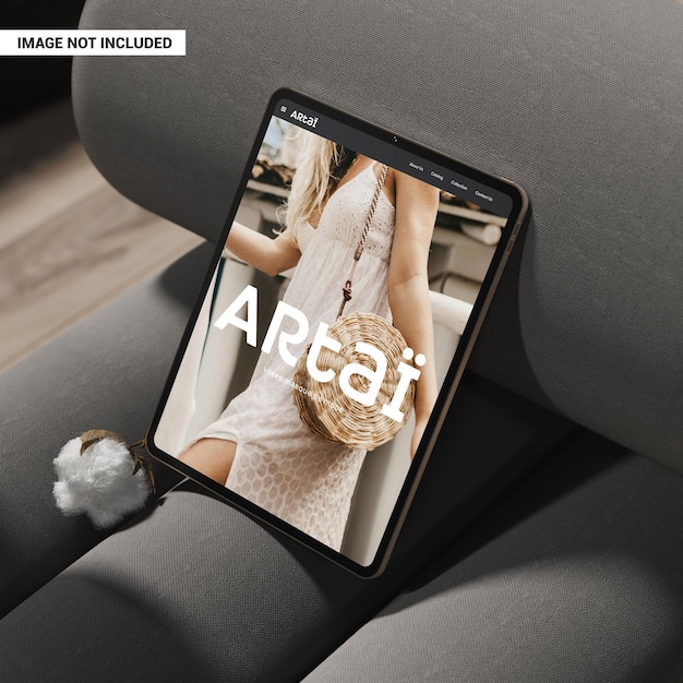 Mockup della schermata del tablet