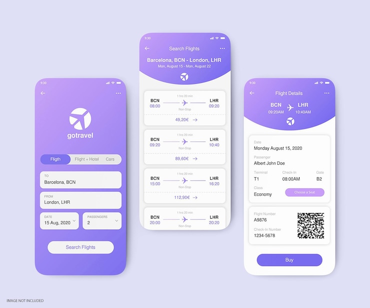 PSD mockup della schermata dell'app mobile