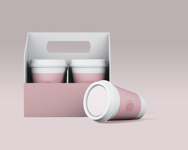 Mockup della tazza di caffè della carta