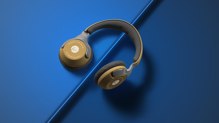 PSD mockup delle cuffie mockup della cuffie