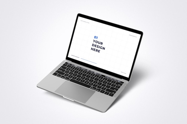 Mockup dello schermo del computer portatile