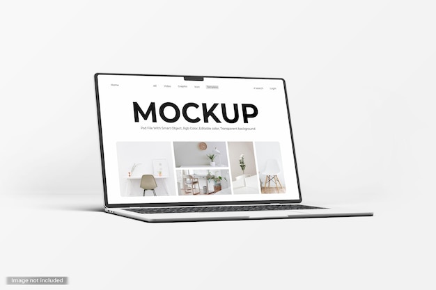 Mockup dello schermo del computer portatile