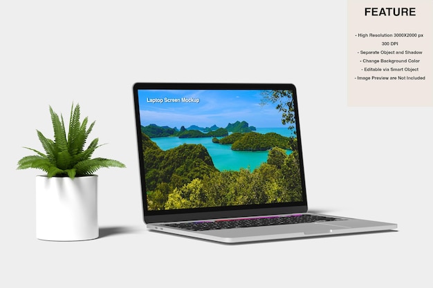 Mockup dello schermo del laptop PSD