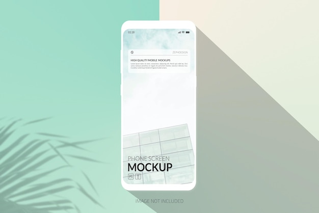 Mockup dello schermo del telefono cellulare PSD Premium