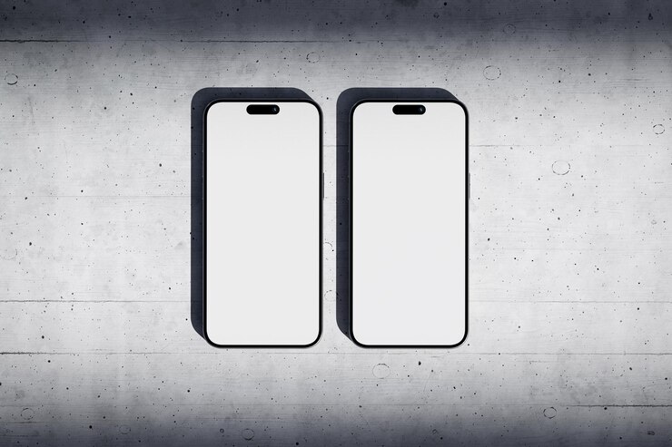 PSD mockup dello schermo del telefono cellulare