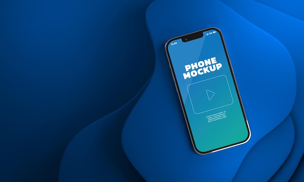 Mockup dello schermo dello smartphone Rendering 3d di PSD