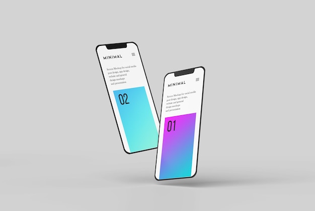 Mockup dello schermo dello smartphone