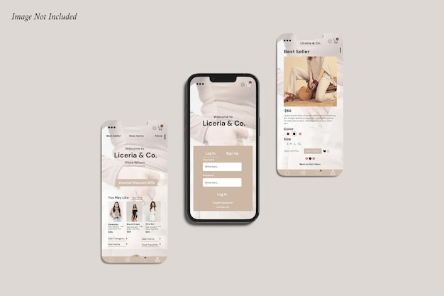 Mockup dello schermo di Smartphone