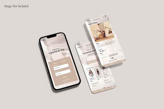Mockup dello schermo di Smartphone