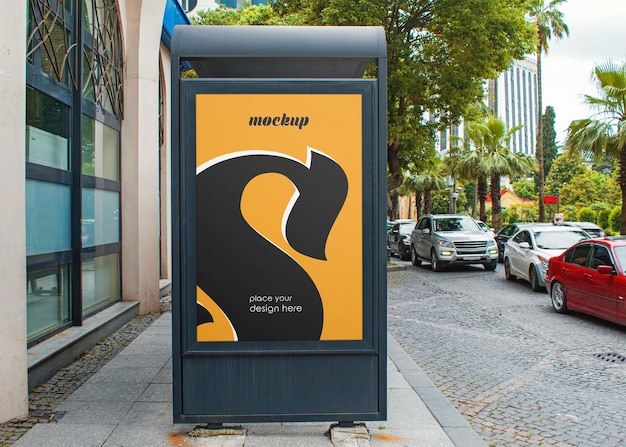 Mockup der Anzeigetafel an der Bushaltestelle
