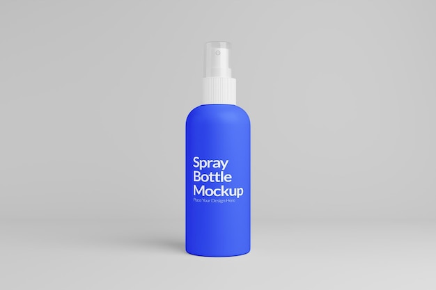 Mockup der blauen Sprühflasche