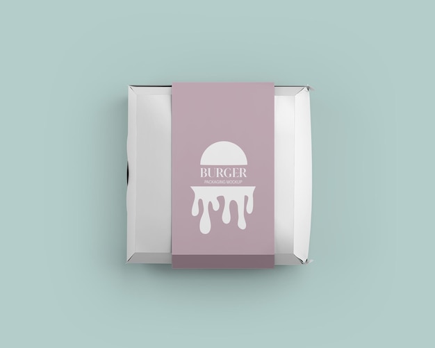 PSD mockup der burgerverpackung