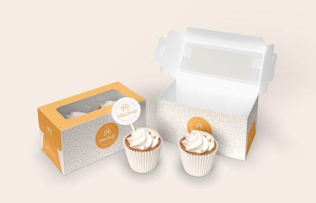 Mockup der Cupcake-Box