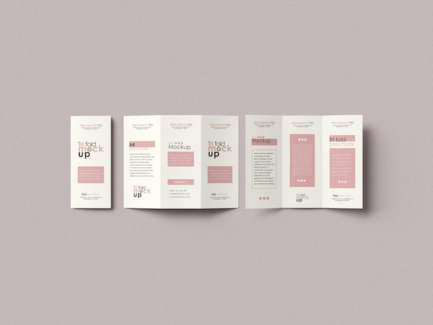 Mockup der dreifachen Broschüre