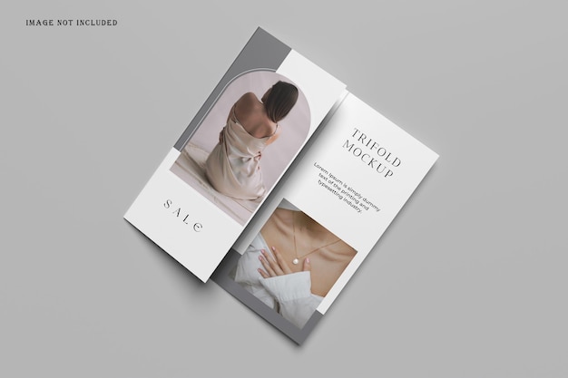Mockup der dreifachen Broschüre