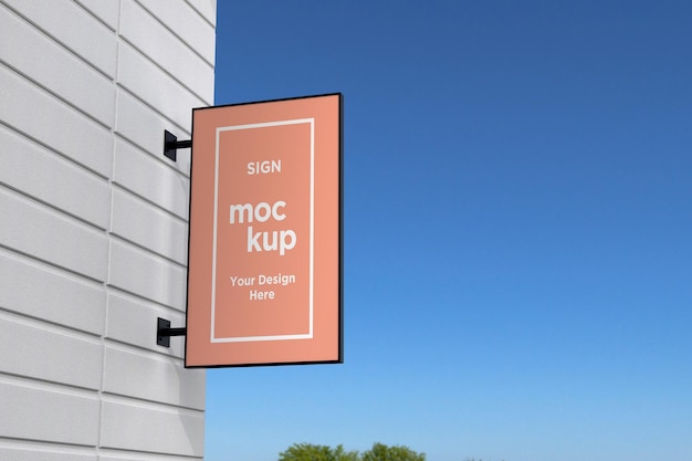 Mockup der Fassadenplatte für Wandzeichen