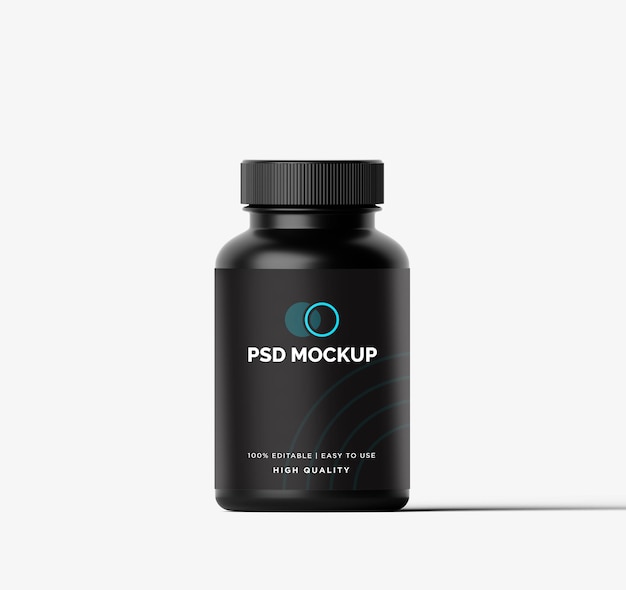 Mockup der PSD-Schwarze Flasche