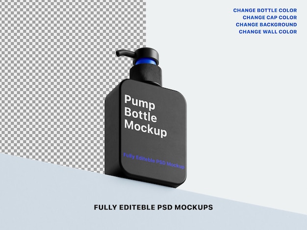 PSD mockup der pumpenflasche