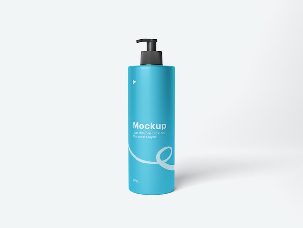 PSD mockup der sahnepumpenflasche