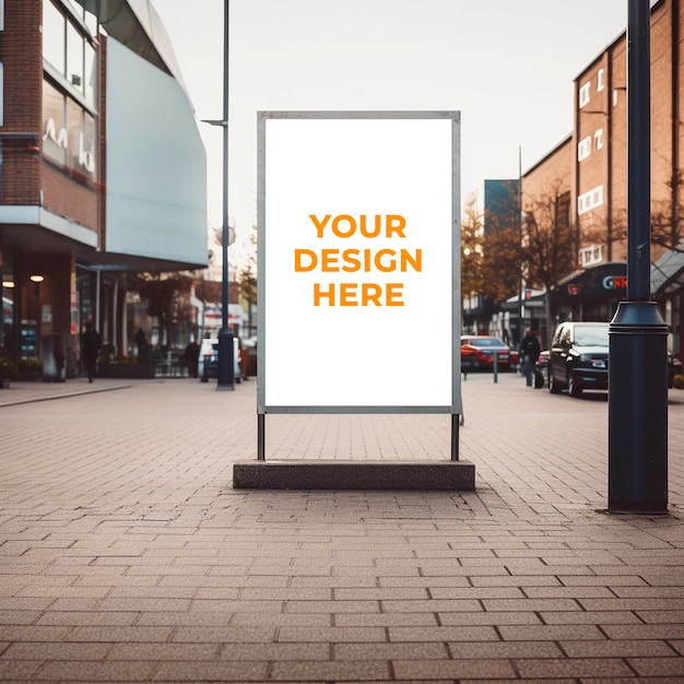 PSD mockup der straßenplakaten