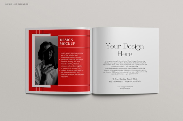 PSD mockup der zeitschrift square