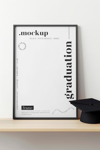 PSD mockup des abschlussrahmens