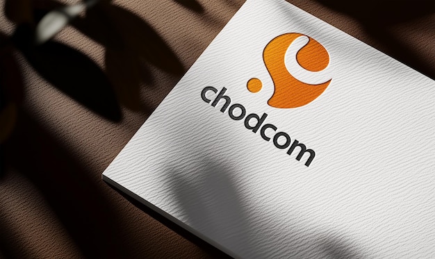 Mockup des Embossed White Paper-Logos