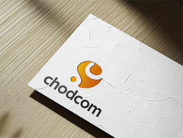 Mockup des Embossed White Paper-Logos