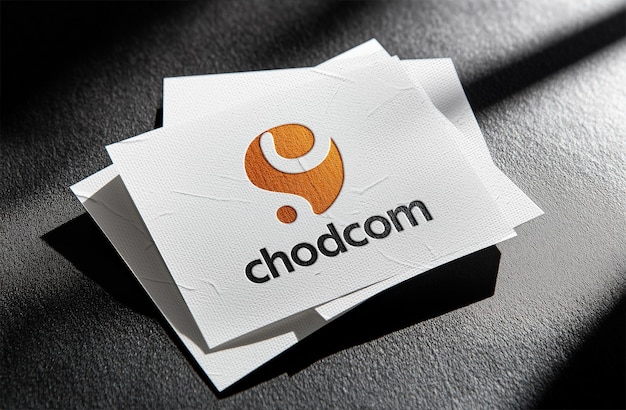 Mockup des Embossed White Paper-Logos