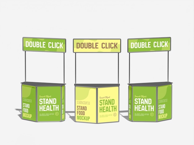 Mockup des Gesundheits-Lebensmittelstandes
