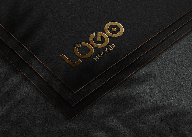 Mockup des golden paper-logos