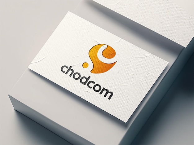 Mockup des Logos aus geprägtem weißem Texturpapier