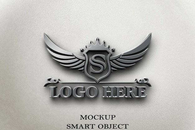 PSD mockup des logos elegantes 3d-logo-mockup