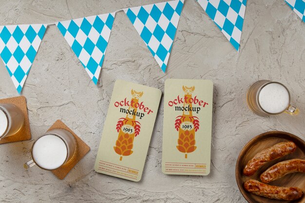 PSD mockup des oktoberfest-menüs