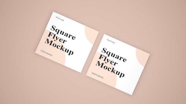 Mockup des quadratischen Flyers der PSD
