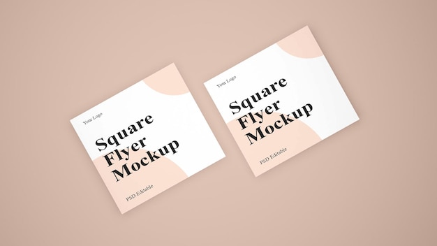 Mockup des quadratischen Flyers der PSD
