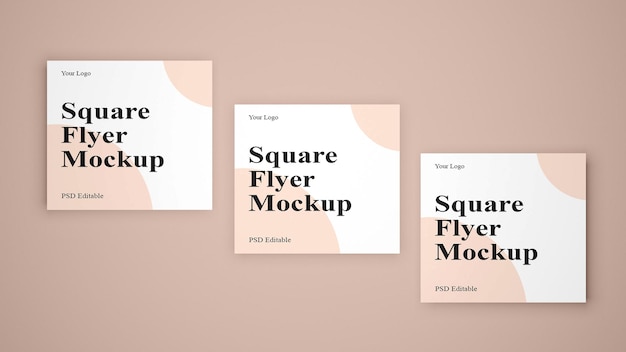Mockup des quadratischen Flyers der PSD
