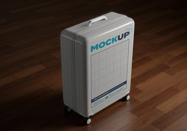 Mockup des weißen Kofferstandes