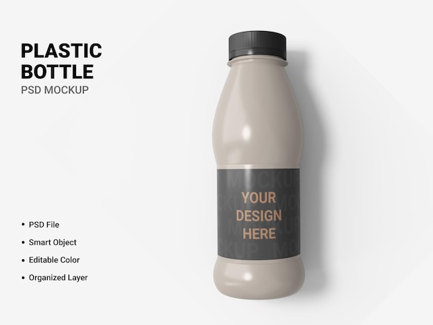 Mockup design der kunststoffflasche isoliert