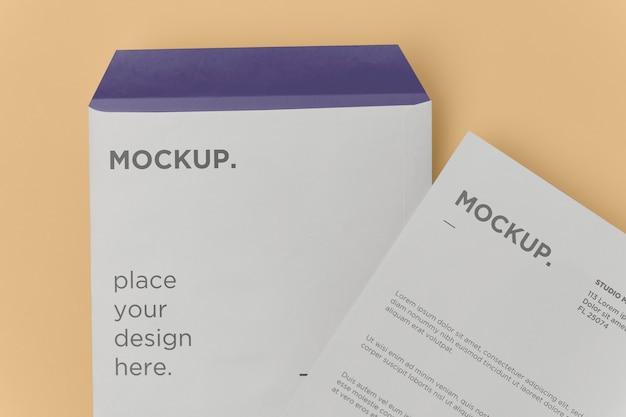 PSD mockup-design für a4-umschläge