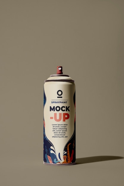 PSD mockup-design für aerosolflaschen