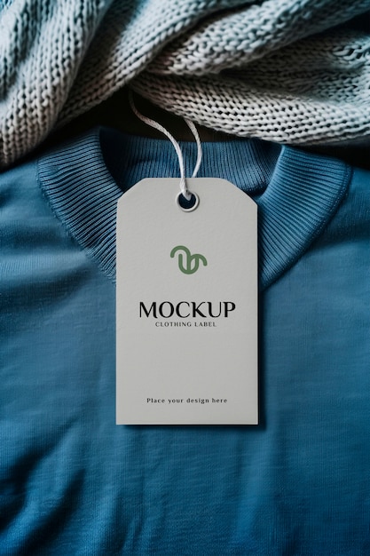 Mockup-Design für Bekleidungsetiketten