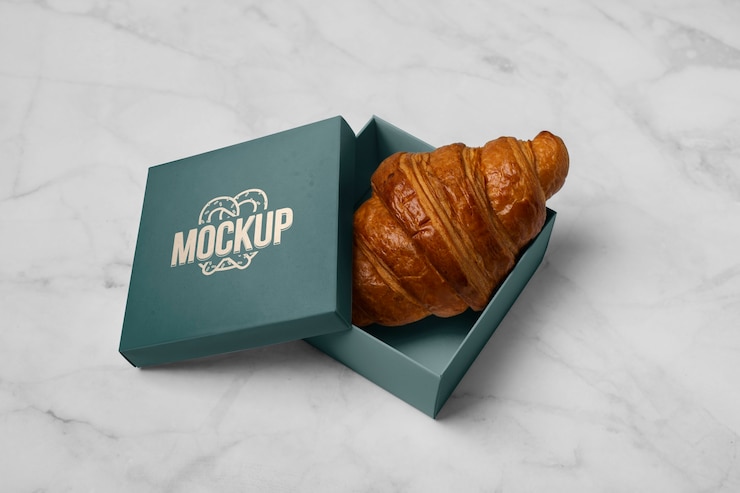 PSD mockup-design für dessertverpackungen