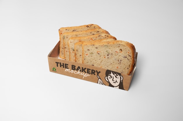 PSD mockup-design für die bäckerei-branding