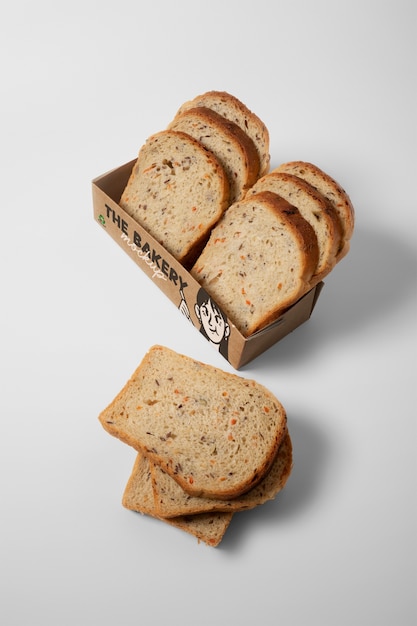 Mockup-design für die bäckerei-branding