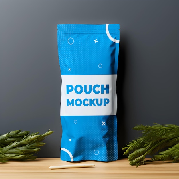 Mockup-design für die verpackung von lebensmittelbeuteln